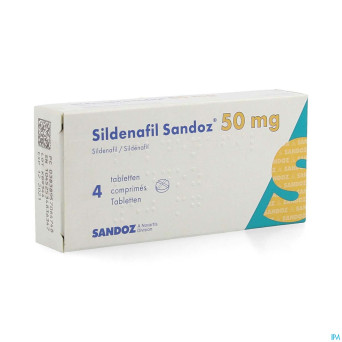 Sildenafil sandoz  50mg comp pell  4x 50mg