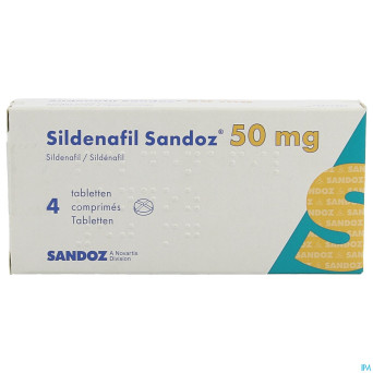 Sildenafil sandoz  50mg comp pell  4x 50mg