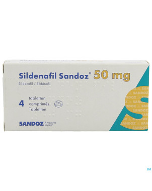 Sildenafil sandoz  50mg comp pell  4x 50mg