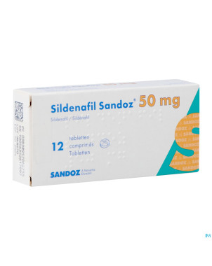 Sildenafil sandoz  50mg comp pell 12x 50mg