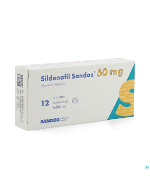 Sildenafil sandoz  50mg comp pell 12x 50mg