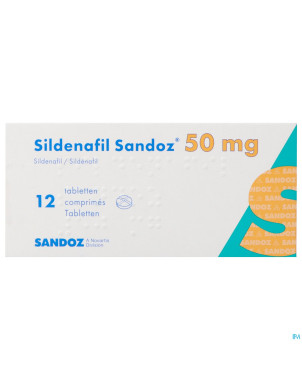 Sildenafil sandoz  50mg comp pell 12x 50mg