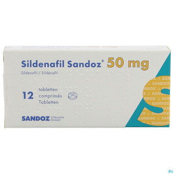 Sildenafil sandoz  50mg comp pell 12x 50mg