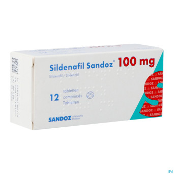 Sildenafil sandoz 100mg comp pell 12x100mg
