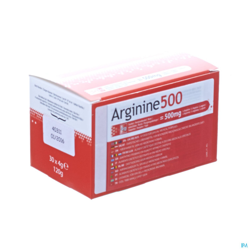 Arginine 500 pdr    sachet 30x4g