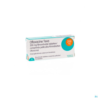 Ofloxacine teva comp enrob. 10 x 200 mg