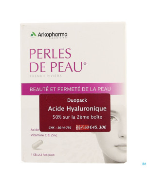 Perles de peau acide hyaluronique  caps 60  promo