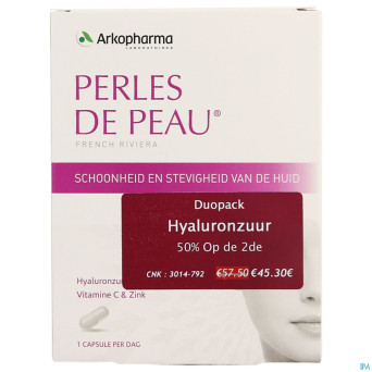 Perles de peau acide hyaluronique  caps 60  promo