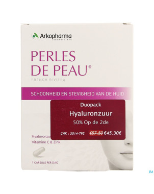Perles de peau acide hyaluronique  caps 60  promo