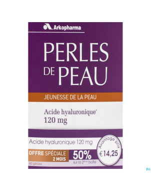 Perles de peau acide hyaluronique  caps 60  promo