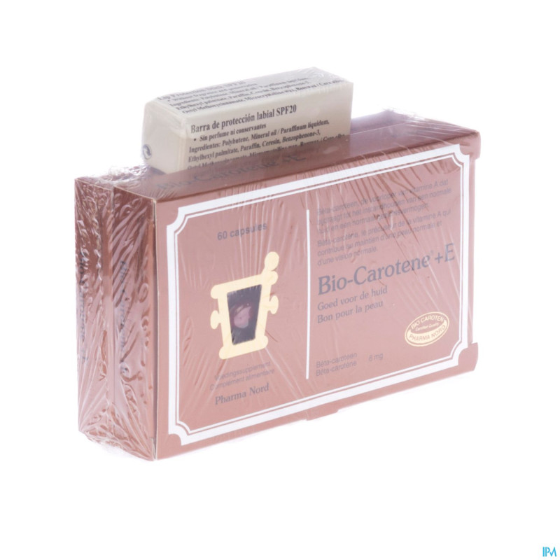 Bio carotene + e duo + lipbalm  caps 2x60