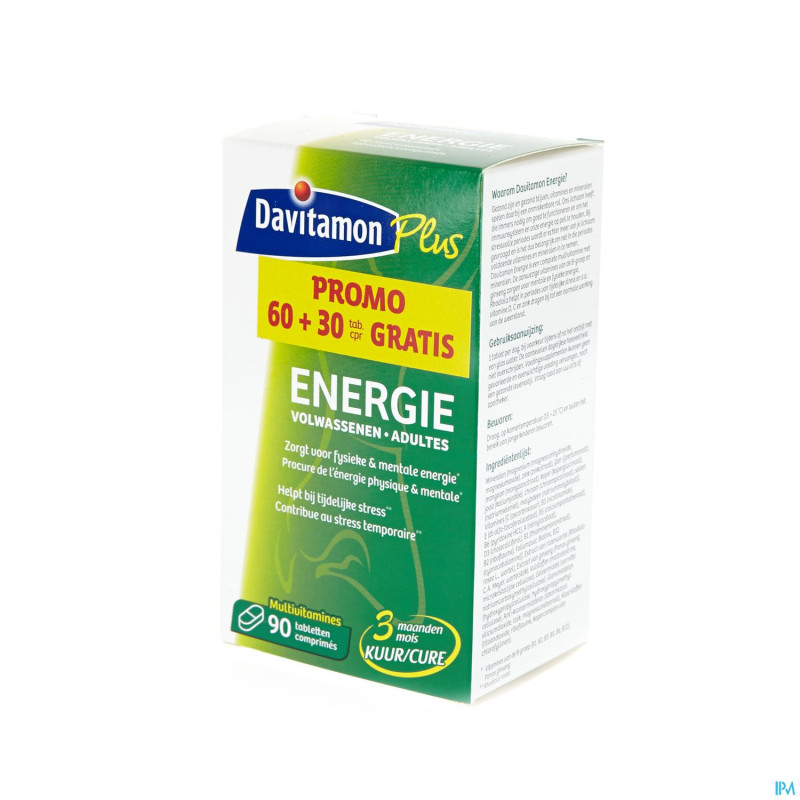Davitamon energy adult nf tabl 60+30