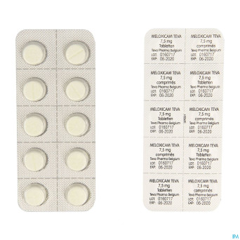 Meloxicam teva 7,5 mg tabl 60 x 7,5 mg