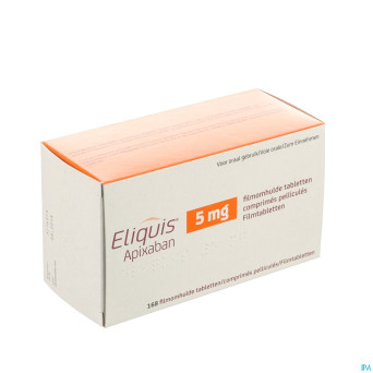 Eliquis 5,0 mg comp pell 168 x  5 mg