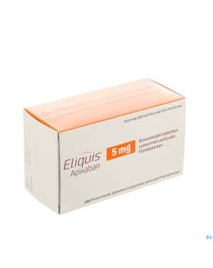 Eliquis 5,0 mg comp pell 168 x  5 mg