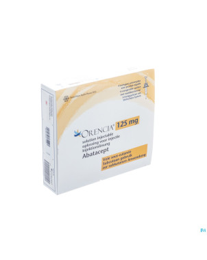 Orencia 4 ser prerempl 1 ml sol inj 125 mg