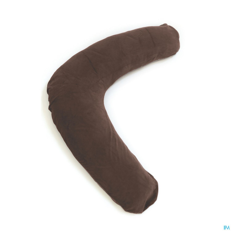 Sissel housse velours brun/bge pr couss.position.