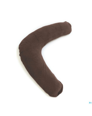 Sissel housse velours brun/bge pr couss.position.