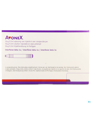 Avonex 30mcg/0,5ml sol inj stylo prerempl 4