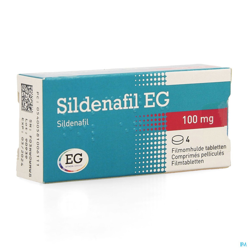 Sildenafil eg 100 mg comp pell  4 x 100 mg
