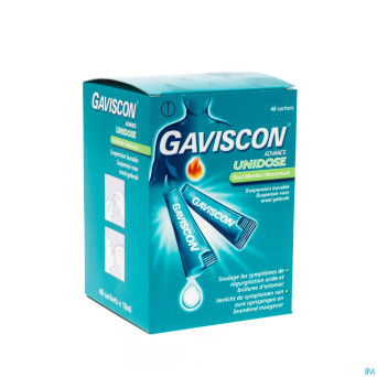 Gaviscon advance menthe ud susp buv.  sach 48x10ml