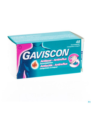 Gaviscon antiacide-antireflux    comp a croquer 48