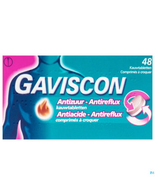 Gaviscon antiacide-antireflux    comp a croquer 48