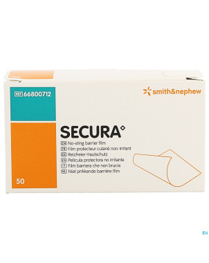 Secura no-sting barrier wipes 1ml 50 66800712