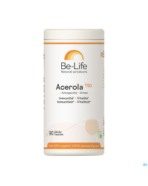Acerola 750 vitamines be life nf    gel  90