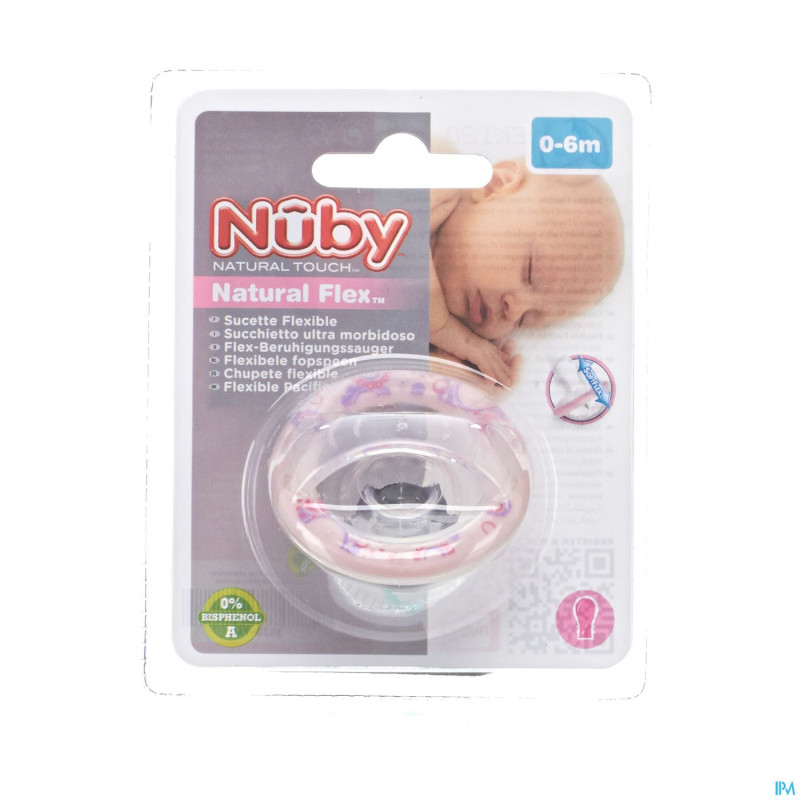Nuby nt sucette flex silicone cerise 0- 6m 1 67554