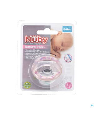 Nuby nt sucette flex silicone cerise 0- 6m 1 67554