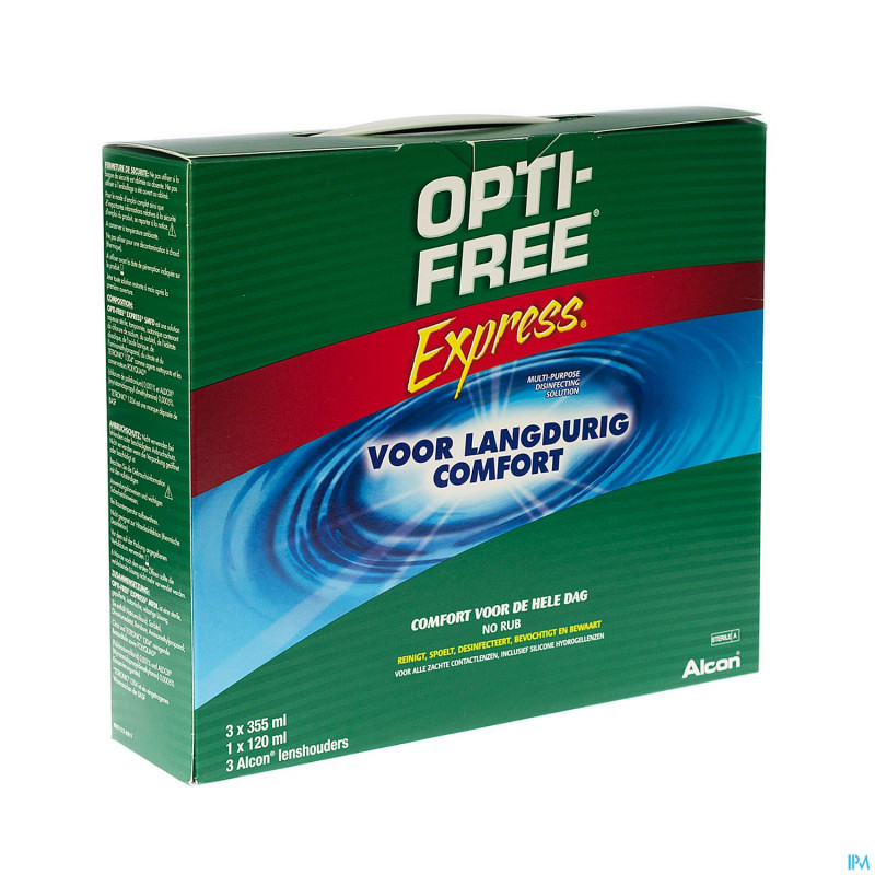 Opti-free express mp disinf.3x355ml+1x120+3 etuis