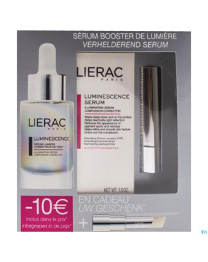 Lierac coffret luminesc.serum+bme levre rose gloss
