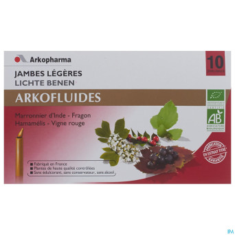 Arkofluide jambes legeres bio unicadose 10