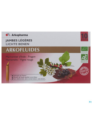 Arkofluide jambes legeres bio unicadose 10