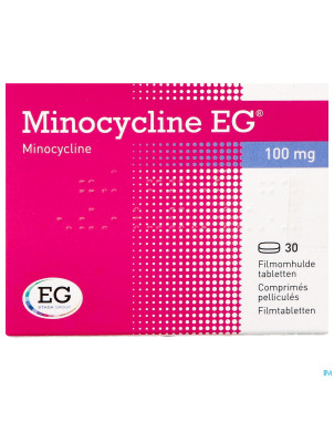 Minocycline eg 100 mg comp pell 30