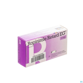 Ropinirole retard eg 2 mg comp liber prolongee 28