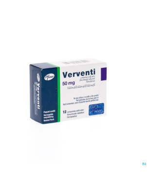 Verventi 50mg comp pell 12