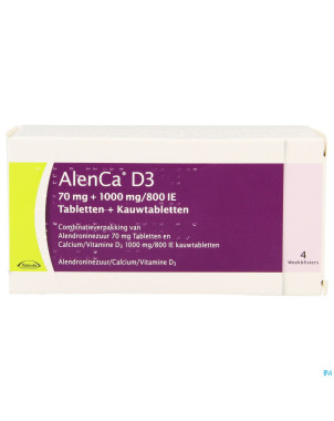 Alenca d3  4x(1tabl70mg+6x1000mg/800ie)cfr 3483088