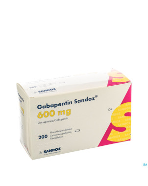 Gabapentin 600 mg sandoz comp 200 x 600 mg