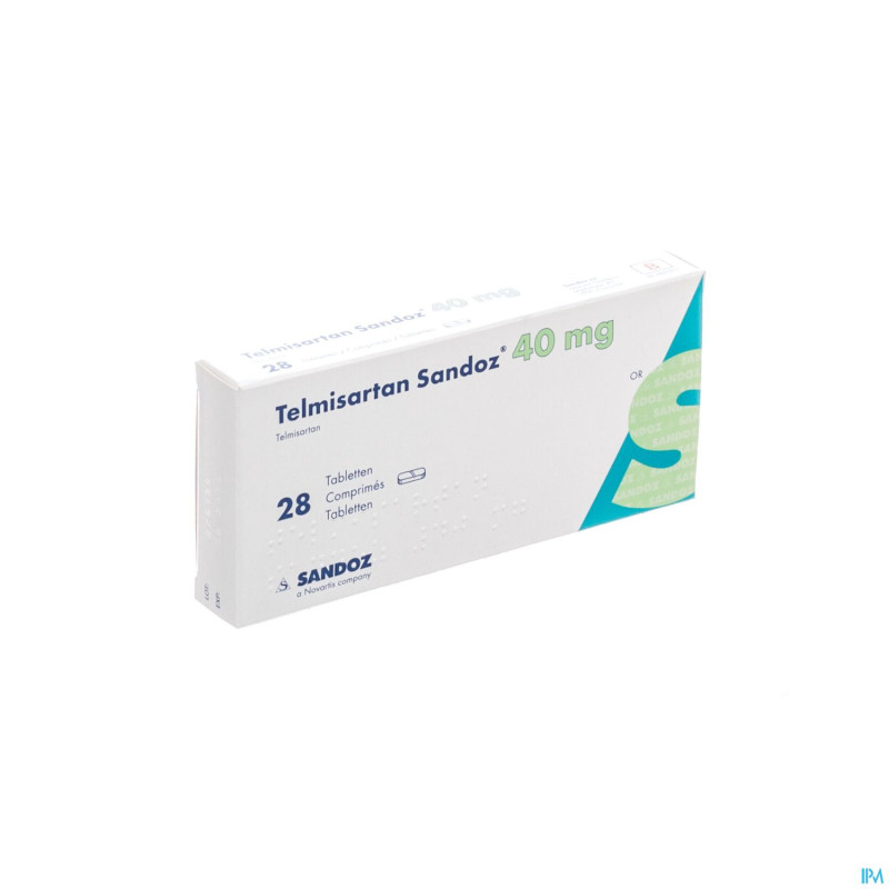 Telmisartan 40 mg sandoz tabl 28