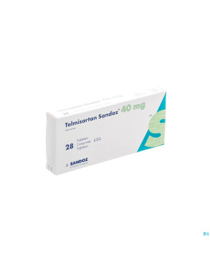 Telmisartan 40 mg sandoz tabl 28