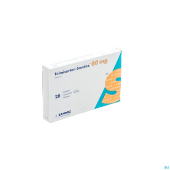Telmisartan 80 mg sandoz tabl 28