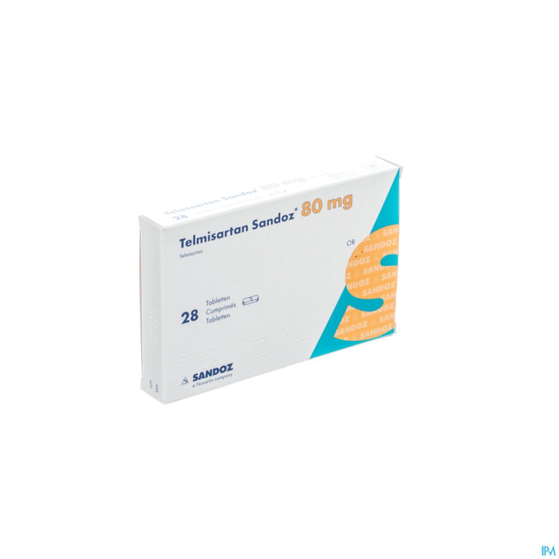 Telmisartan 80 mg sandoz tabl 28