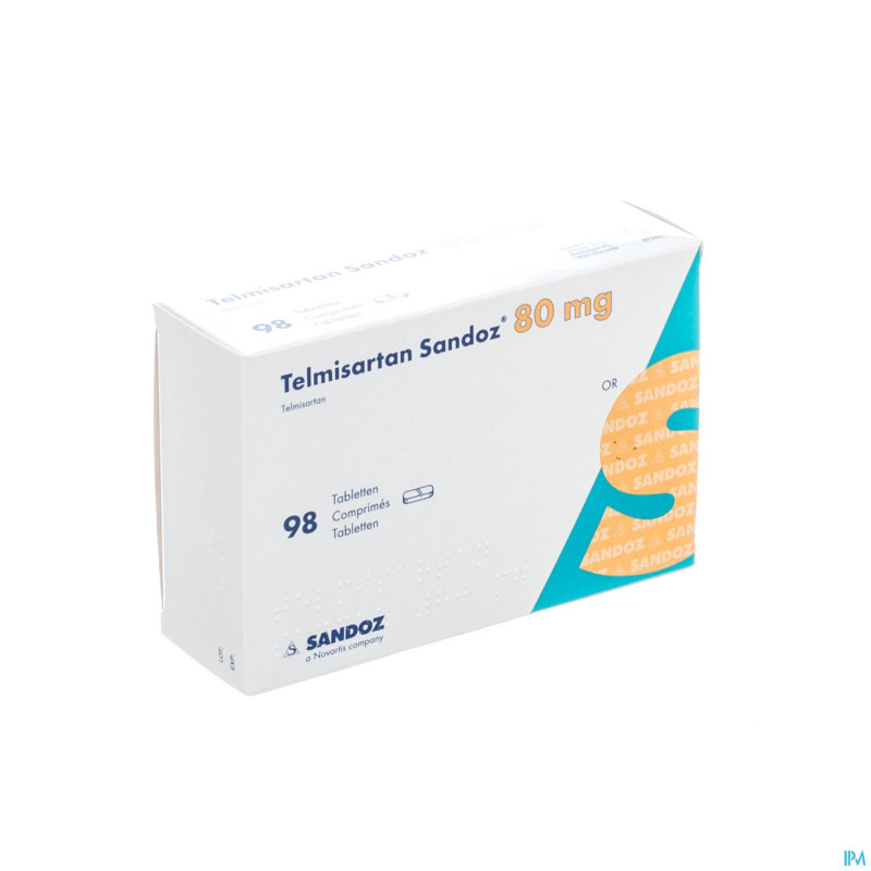 Telmisartan 80 mg sandoz tabl 98