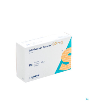 Telmisartan 80 mg sandoz tabl 98