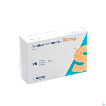 Telmisartan 80 mg sandoz tabl 98