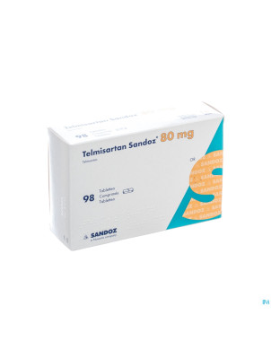 Telmisartan 80 mg sandoz tabl 98