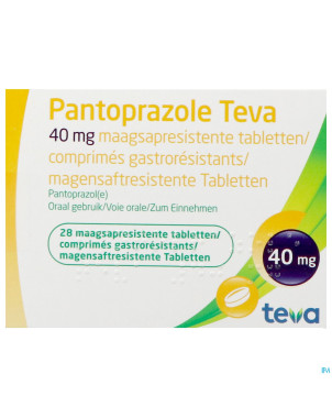Pantoprazole teva 40mg comp gastro resist 28x40mg