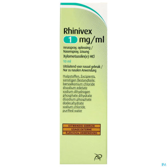 Rhinivex 1mg/ml spray nasal sol 10ml